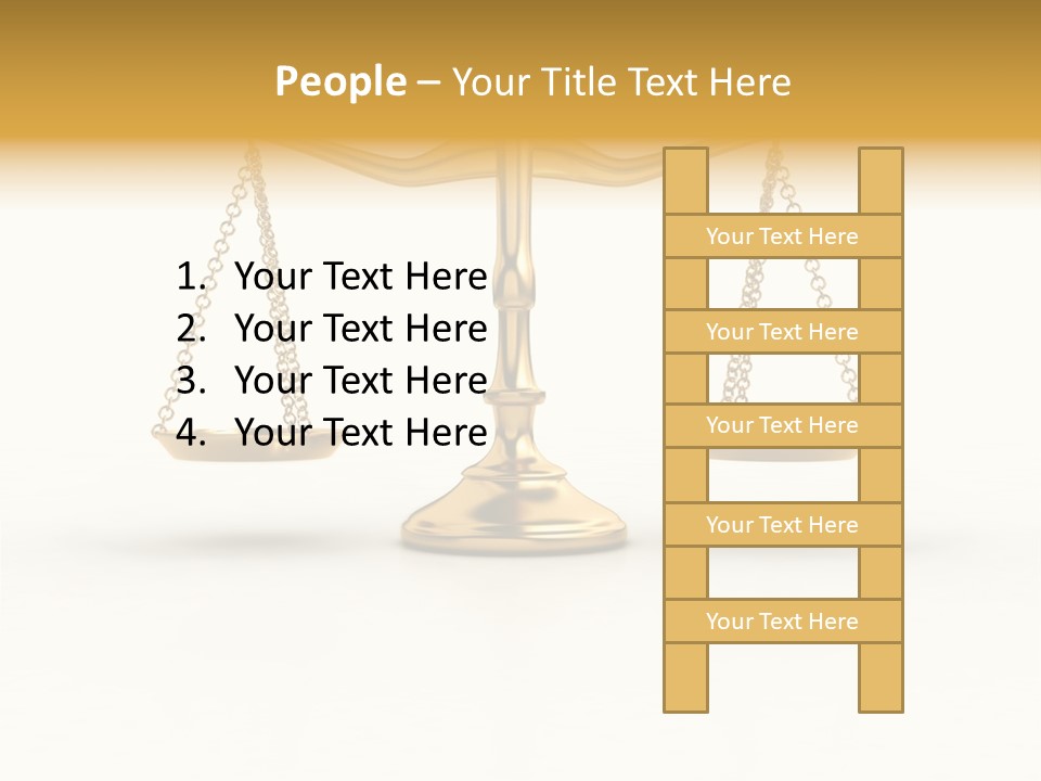 Justice Gold White PowerPoint Template