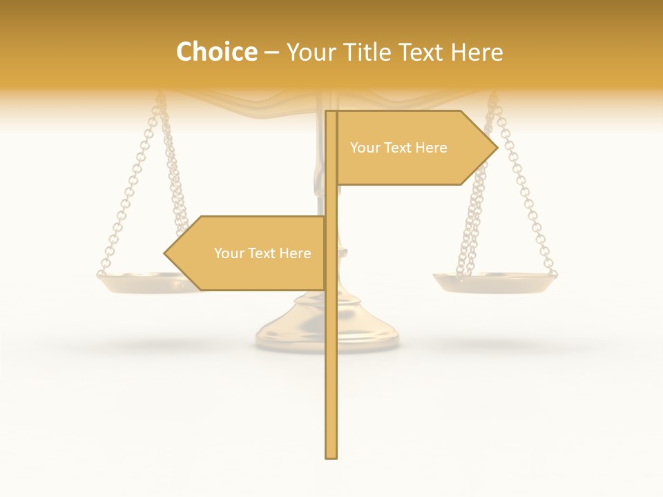 Justice Gold White PowerPoint Template