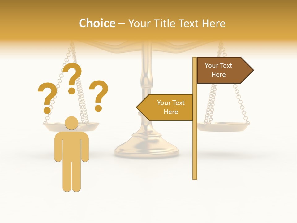 Justice Gold White PowerPoint Template