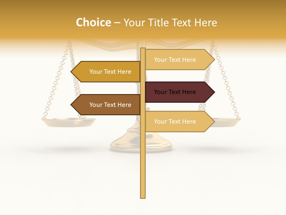 Justice Gold White PowerPoint Template