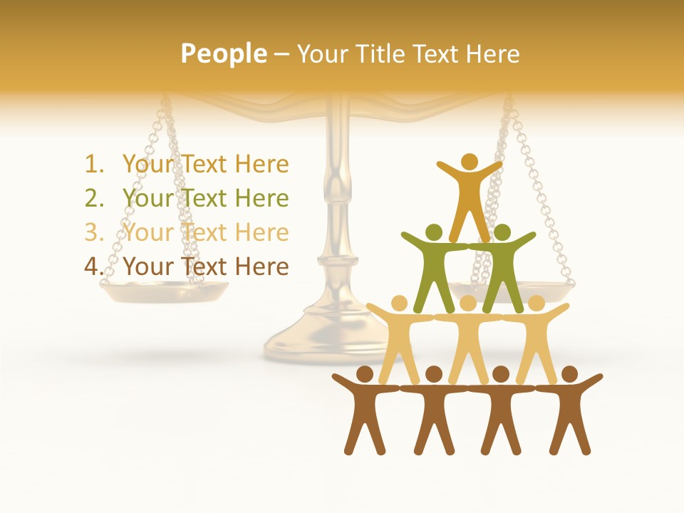Justice Gold White PowerPoint Template