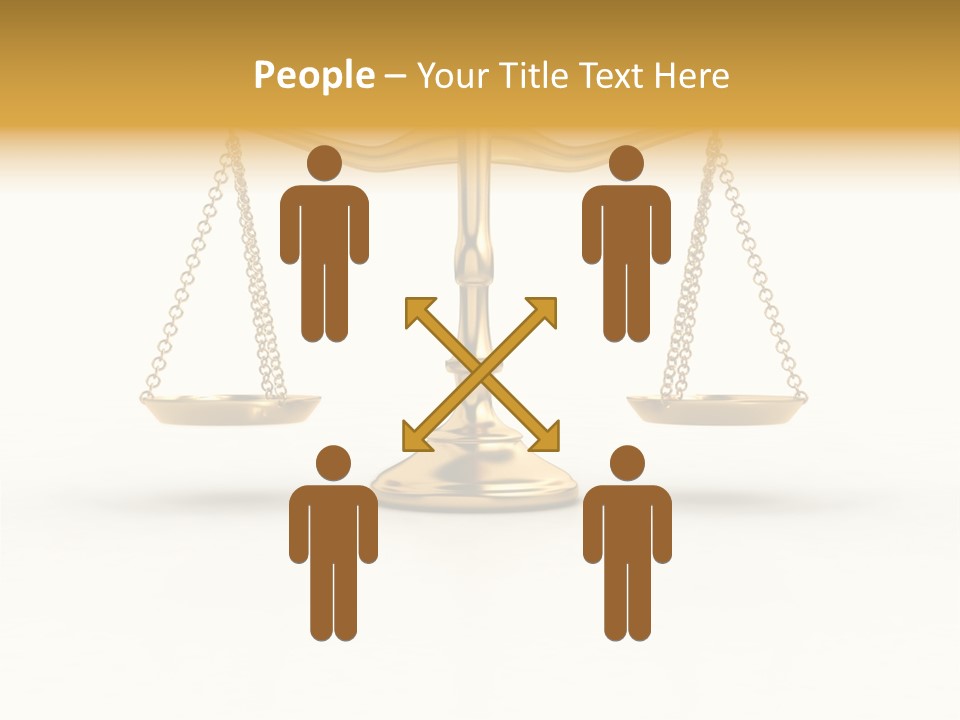 Justice Gold White PowerPoint Template