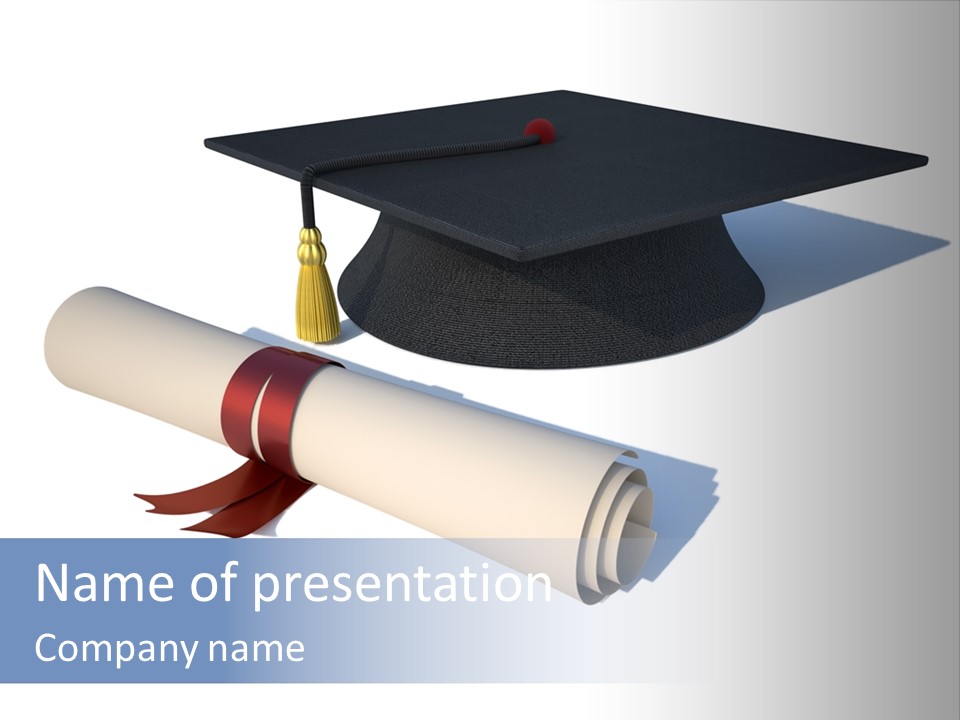 School Accredit Diploma PowerPoint Template