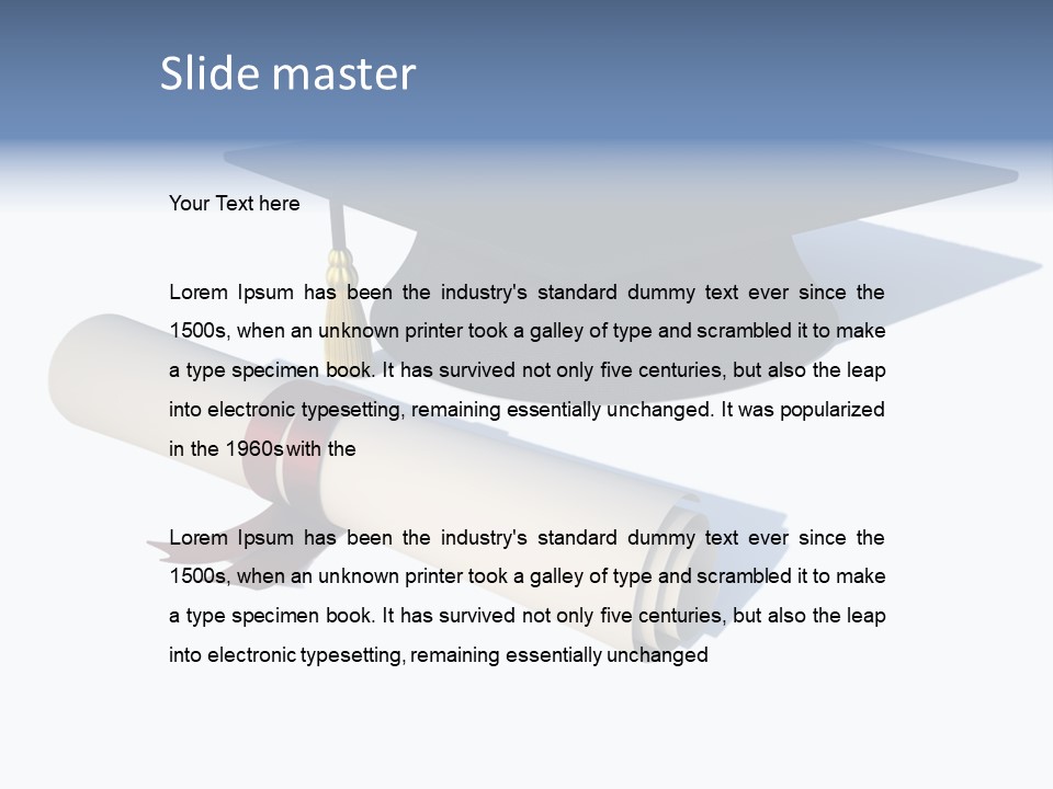 School Accredit Diploma PowerPoint Template