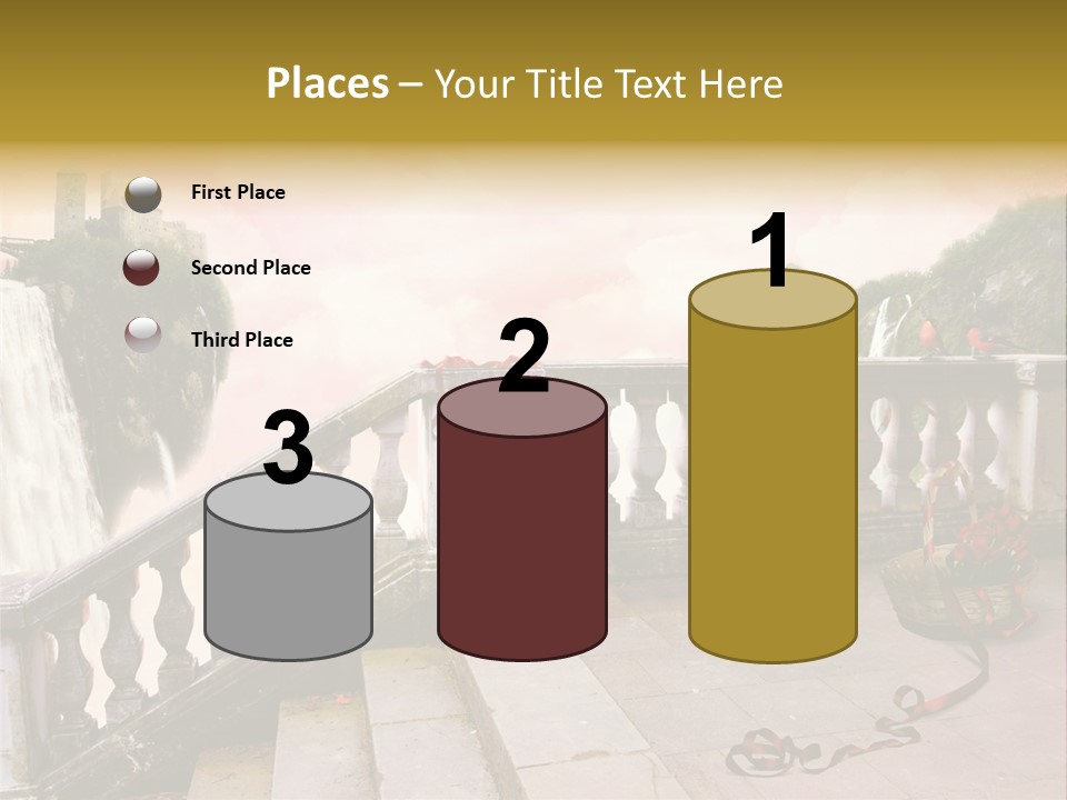 Waterfall Step Basketball PowerPoint Template