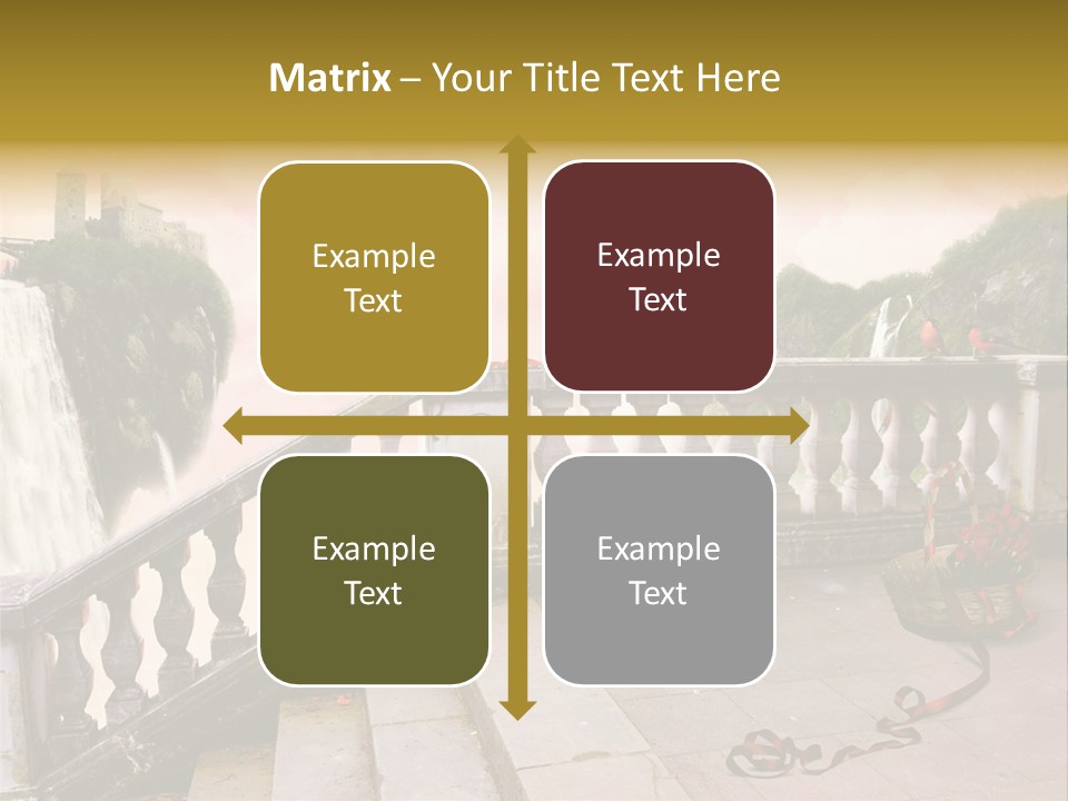 Waterfall Step Basketball PowerPoint Template