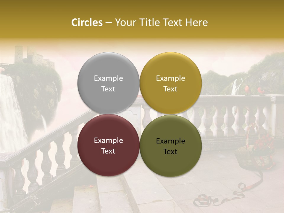 Waterfall Step Basketball PowerPoint Template