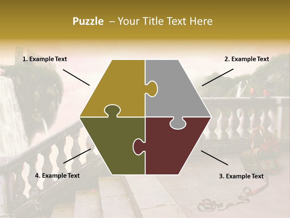 Waterfall Step Basketball PowerPoint Template