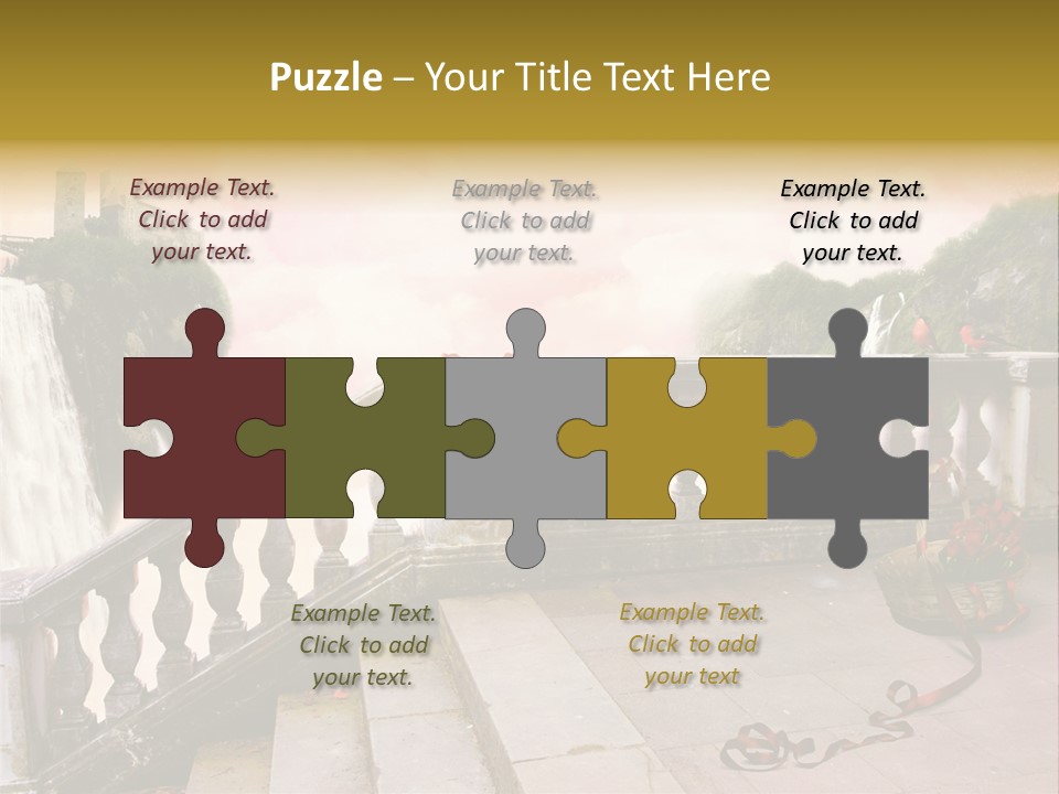 Waterfall Step Basketball PowerPoint Template