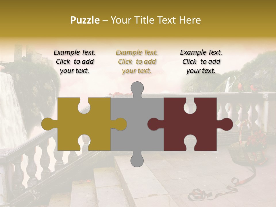 Waterfall Step Basketball PowerPoint Template