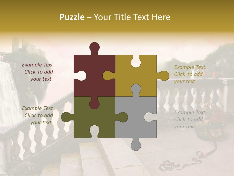 Waterfall Step Basketball PowerPoint Template