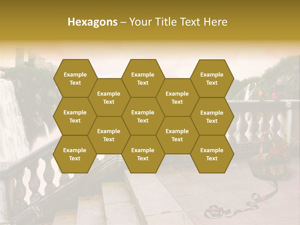 Waterfall Step Basketball PowerPoint Template