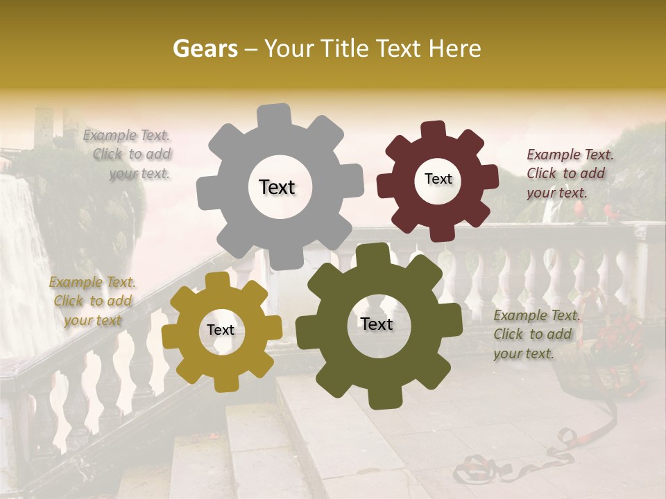 Waterfall Step Basketball PowerPoint Template