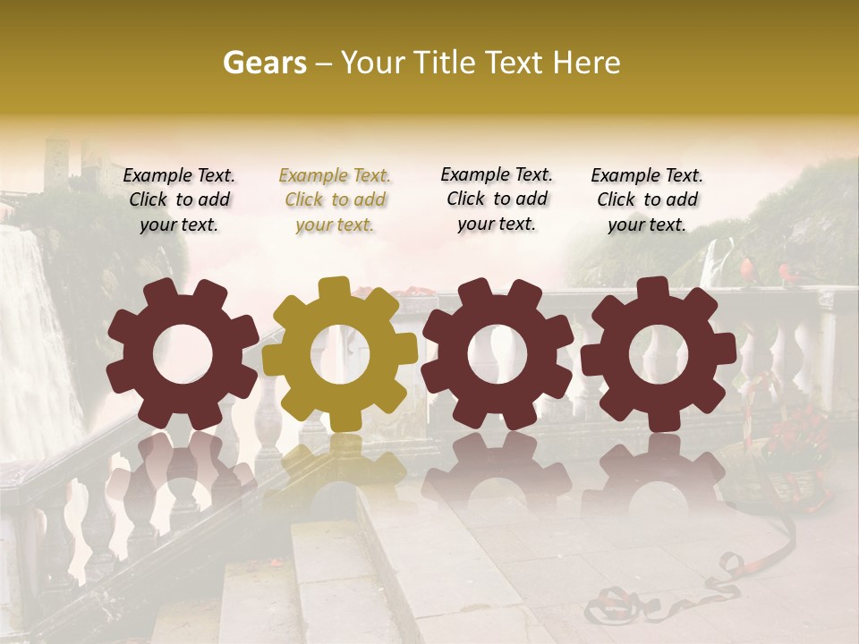 Waterfall Step Basketball PowerPoint Template