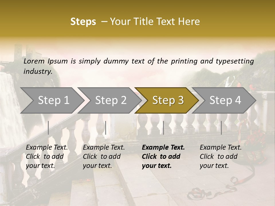 Waterfall Step Basketball PowerPoint Template