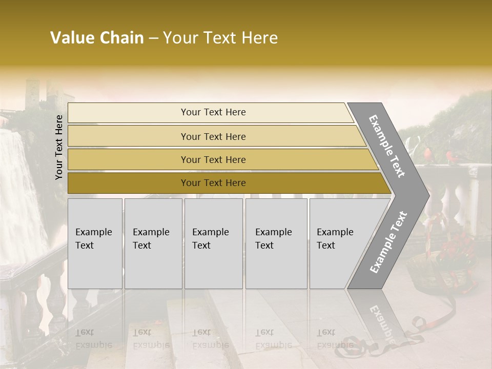 Waterfall Step Basketball PowerPoint Template