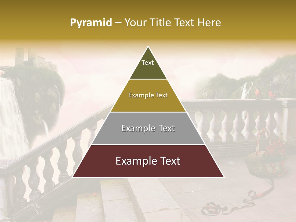 Waterfall Step Basketball PowerPoint Template