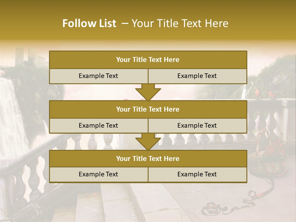 Waterfall Step Basketball PowerPoint Template