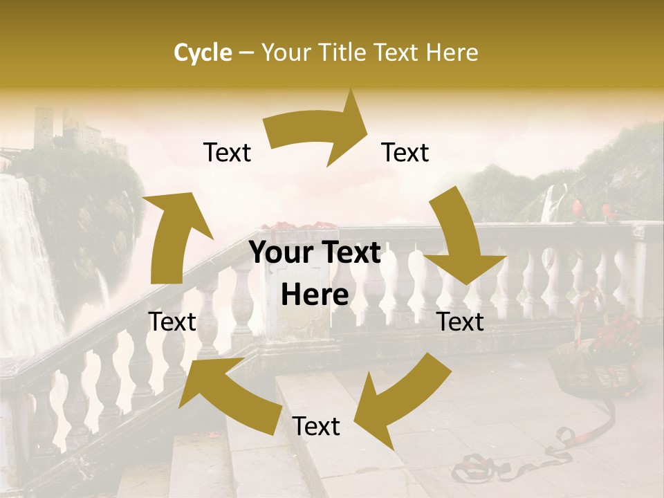 Waterfall Step Basketball PowerPoint Template