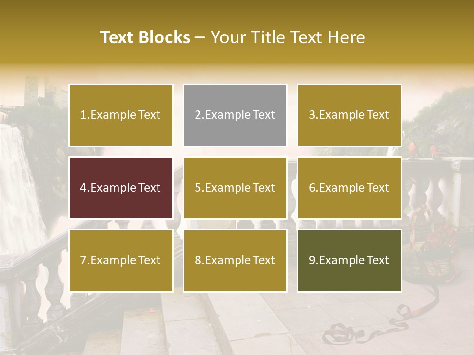 Waterfall Step Basketball PowerPoint Template