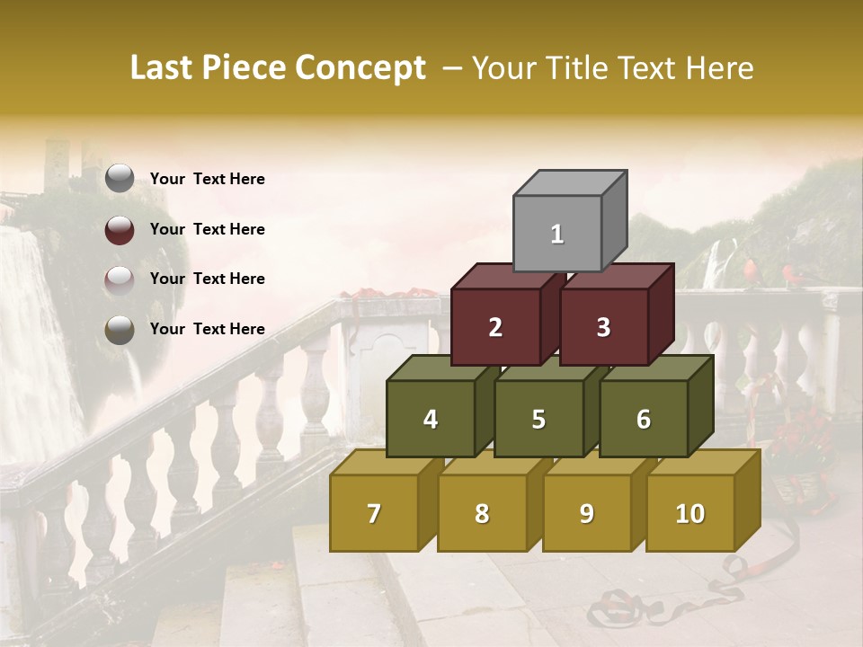 Waterfall Step Basketball PowerPoint Template