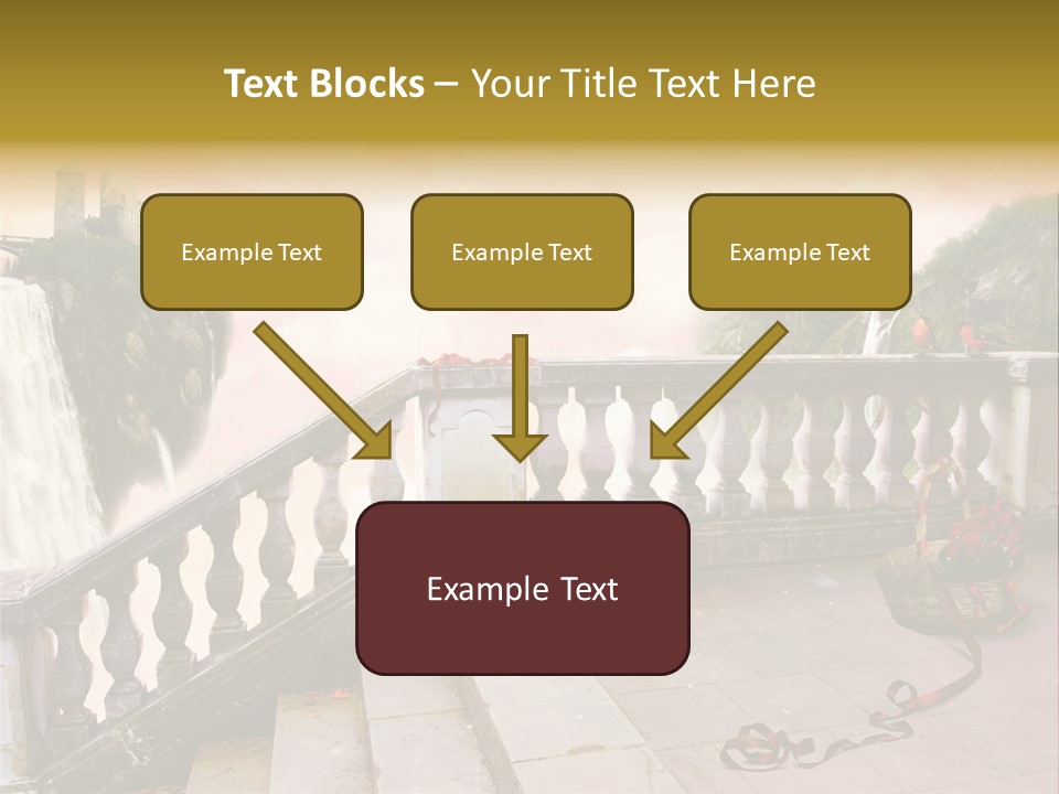 Waterfall Step Basketball PowerPoint Template