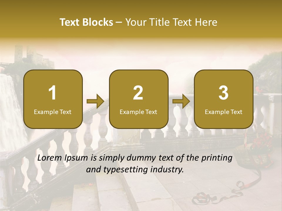 Waterfall Step Basketball PowerPoint Template