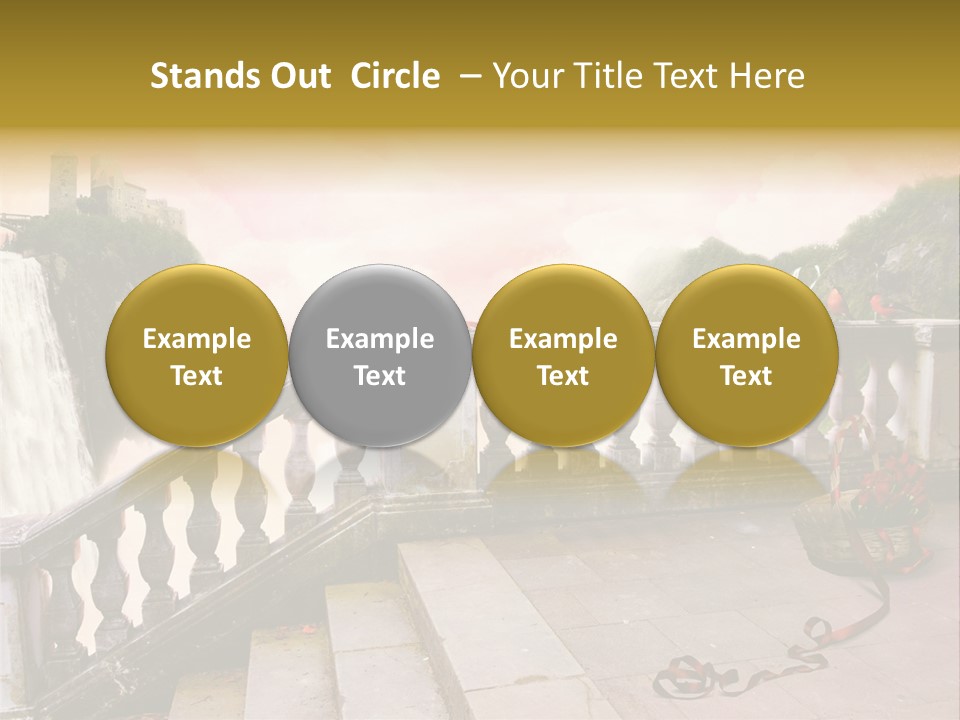 Waterfall Step Basketball PowerPoint Template