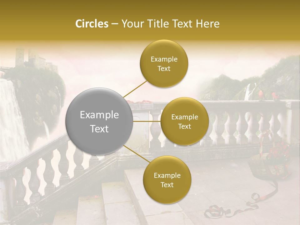 Waterfall Step Basketball PowerPoint Template