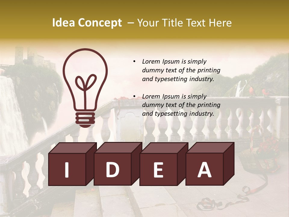 Waterfall Step Basketball PowerPoint Template