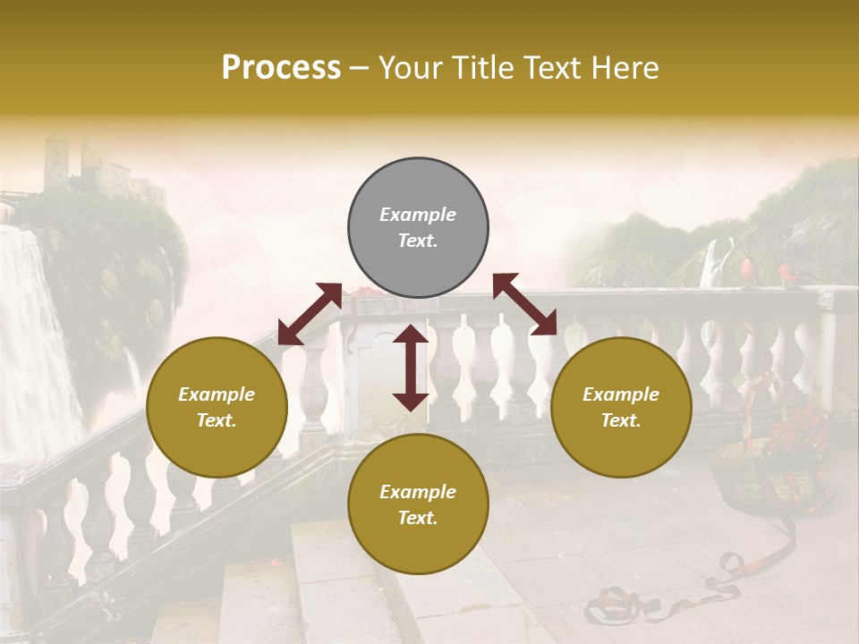 Waterfall Step Basketball PowerPoint Template