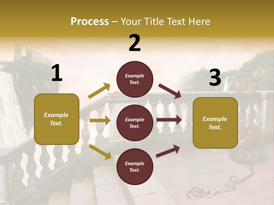 Waterfall Step Basketball PowerPoint Template