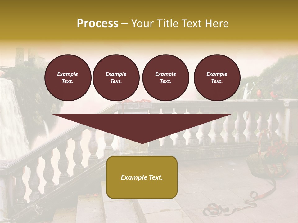 Waterfall Step Basketball PowerPoint Template