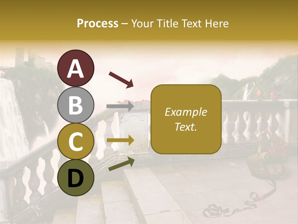 Waterfall Step Basketball PowerPoint Template