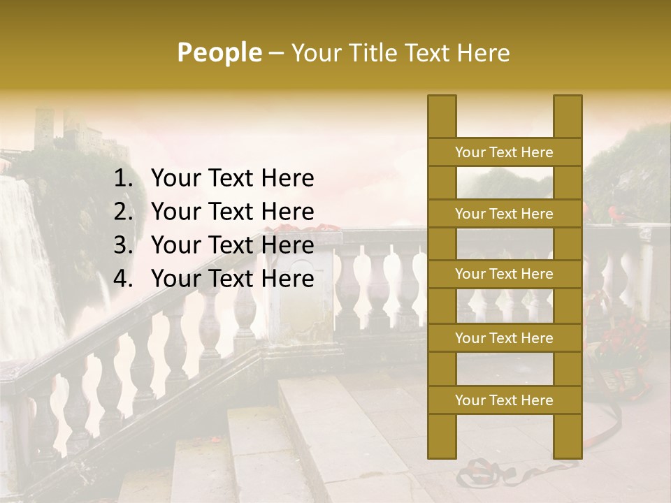 Waterfall Step Basketball PowerPoint Template