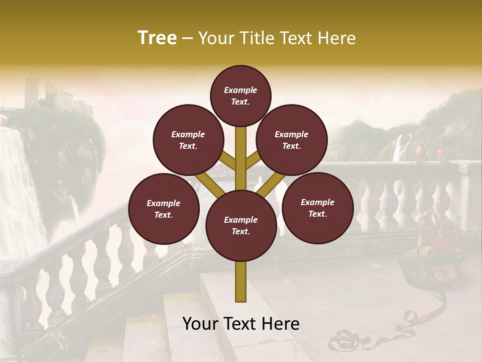 Waterfall Step Basketball PowerPoint Template