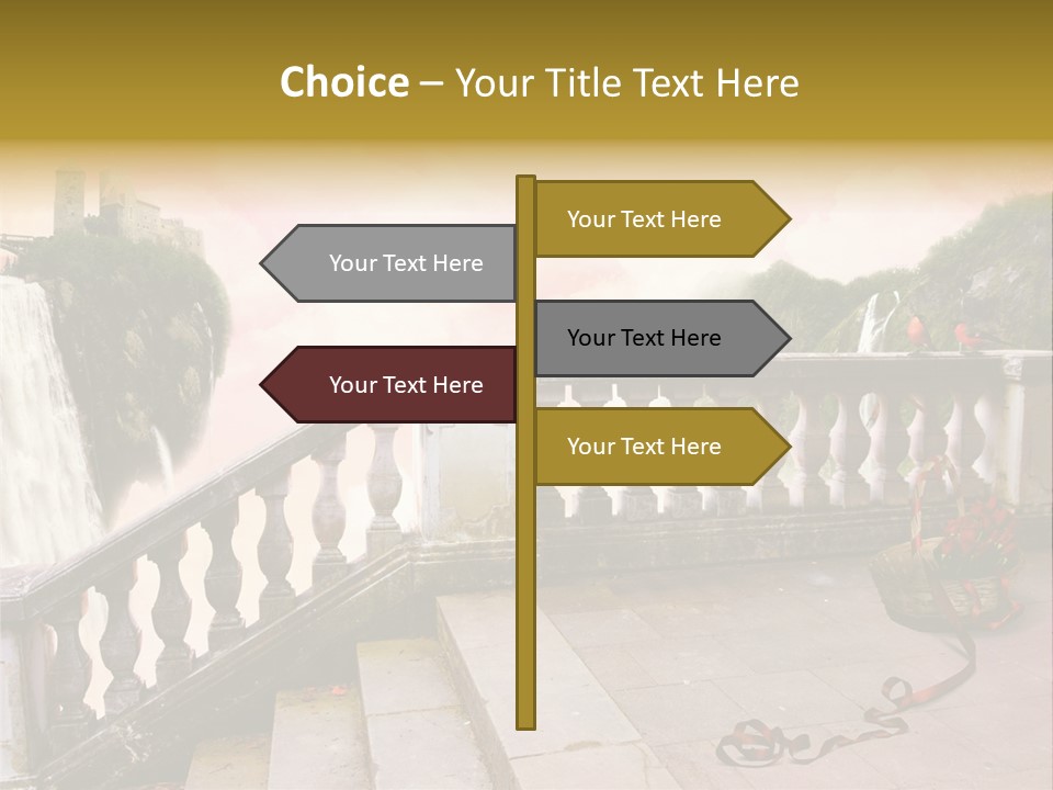 Waterfall Step Basketball PowerPoint Template