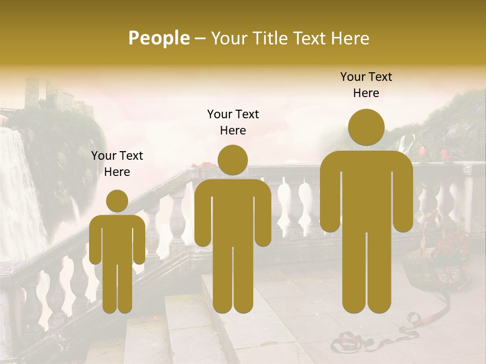 Waterfall Step Basketball PowerPoint Template