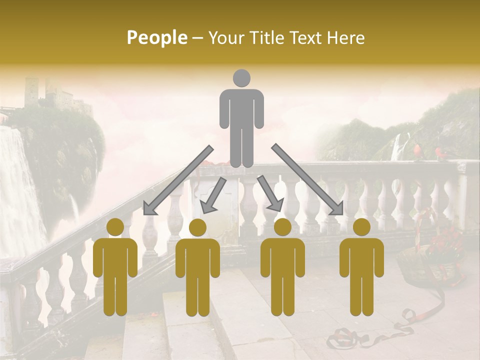 Waterfall Step Basketball PowerPoint Template