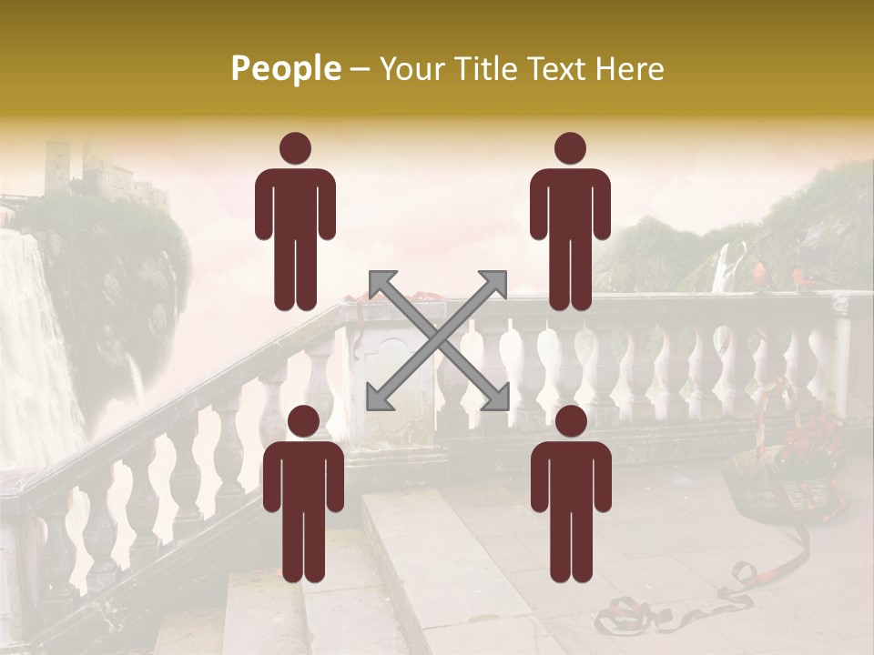 Waterfall Step Basketball PowerPoint Template