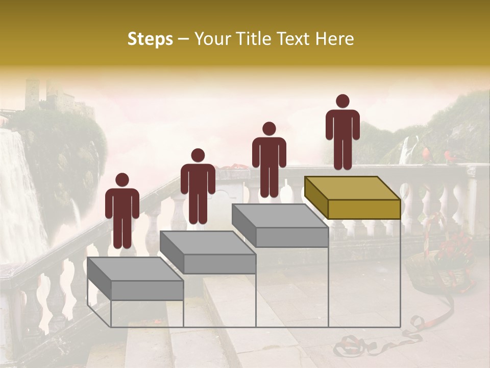 Waterfall Step Basketball PowerPoint Template