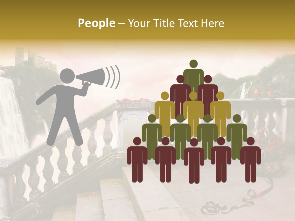 Waterfall Step Basketball PowerPoint Template