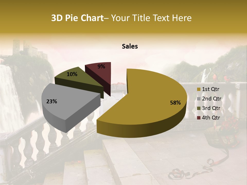 Waterfall Step Basketball PowerPoint Template