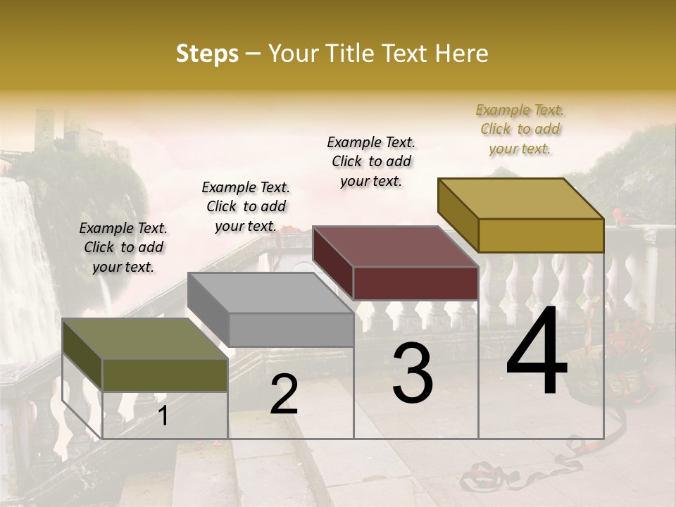 Waterfall Step Basketball PowerPoint Template