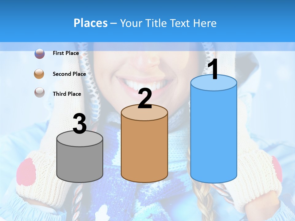 Young Person Blue PowerPoint Template