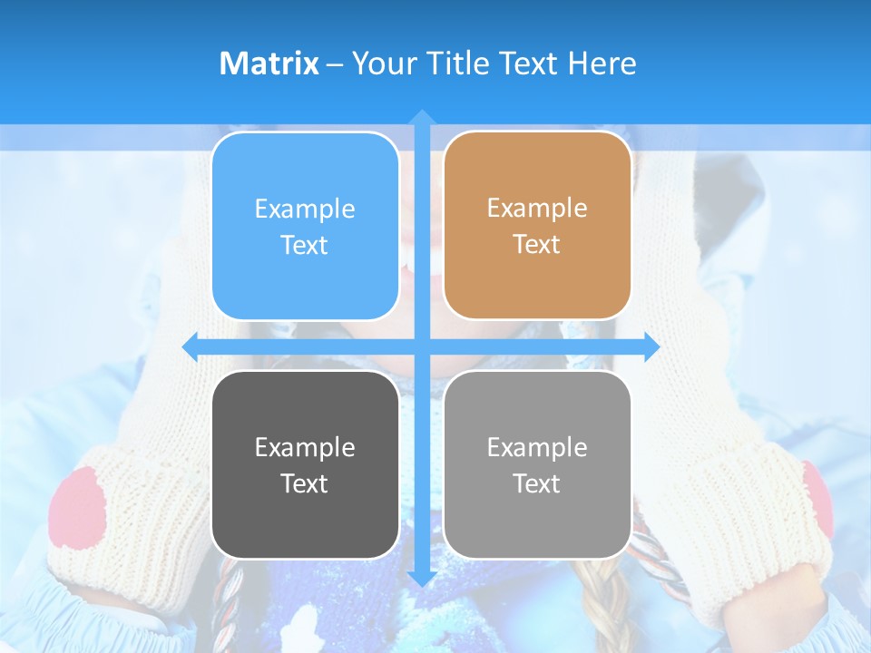 Young Person Blue PowerPoint Template