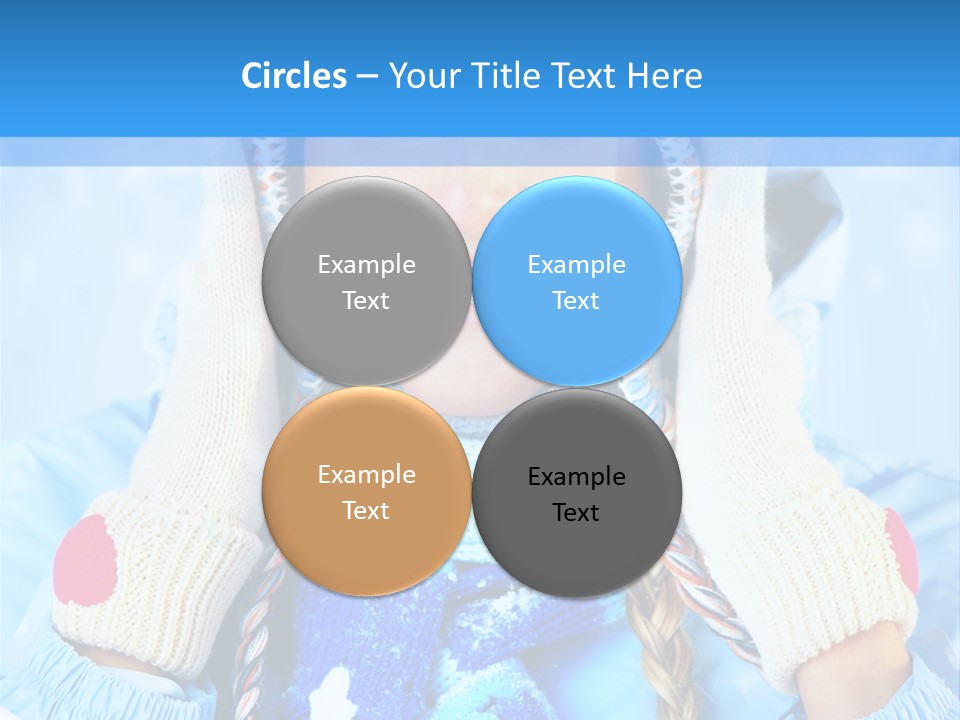 Young Person Blue PowerPoint Template