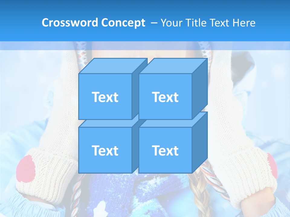Young Person Blue PowerPoint Template