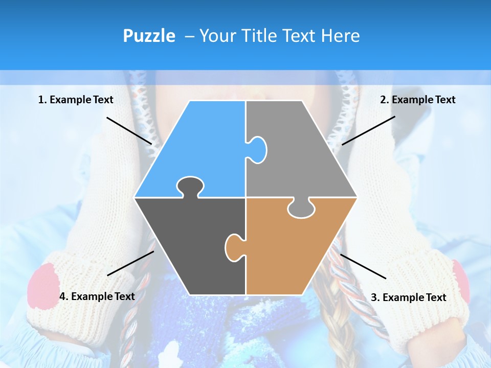 Young Person Blue PowerPoint Template