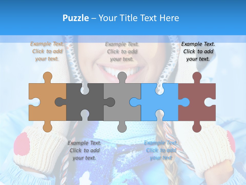 Young Person Blue PowerPoint Template